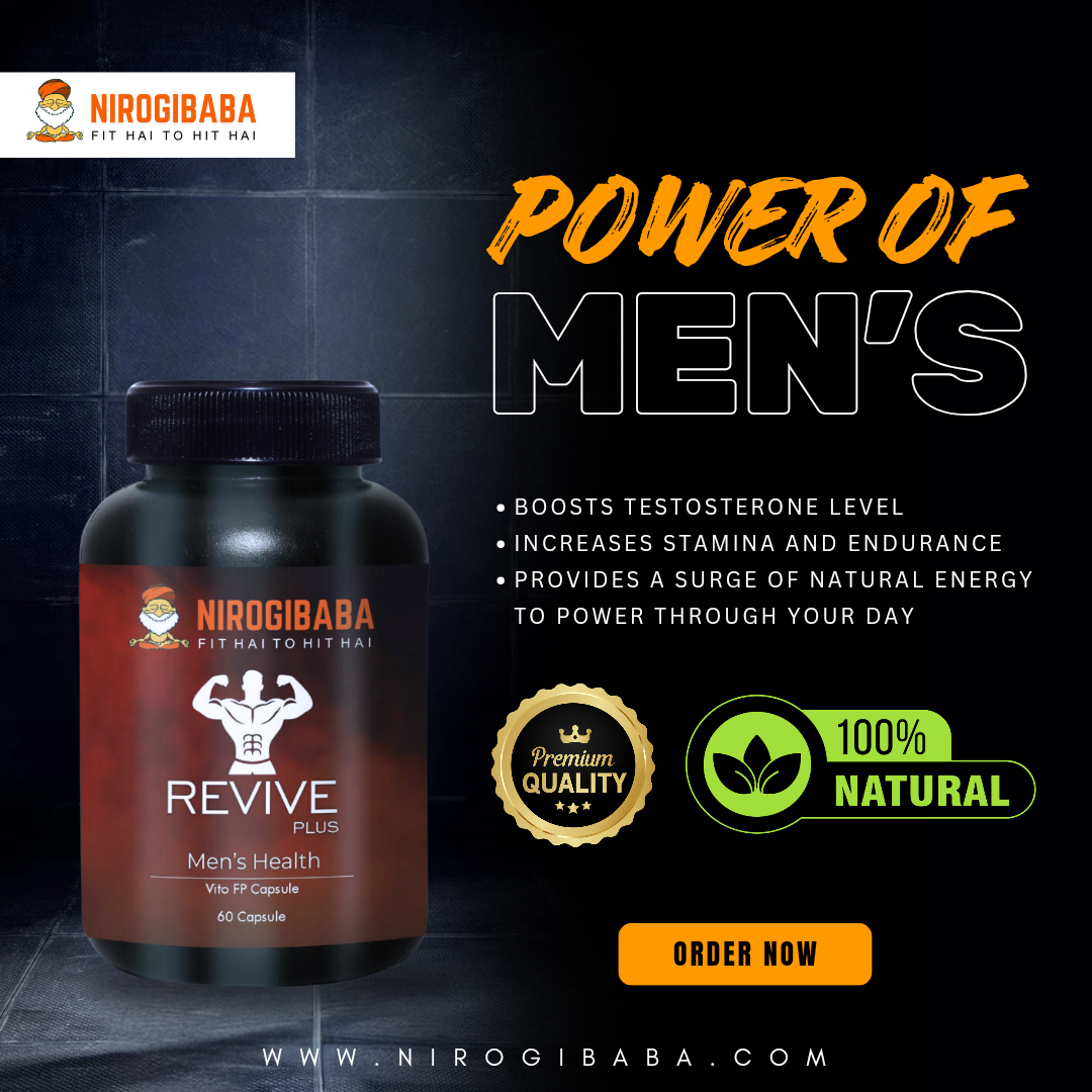 Nirogibaba Revive Plus Capsule for Men Stamina, Strength, Vigour, virility.