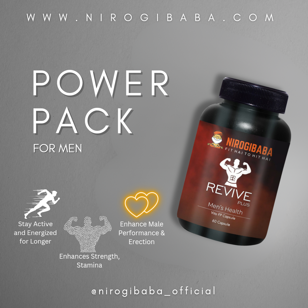 Nirogibaba Revive Plus Capsule for Men Stamina, Strength, Vigour, virility.