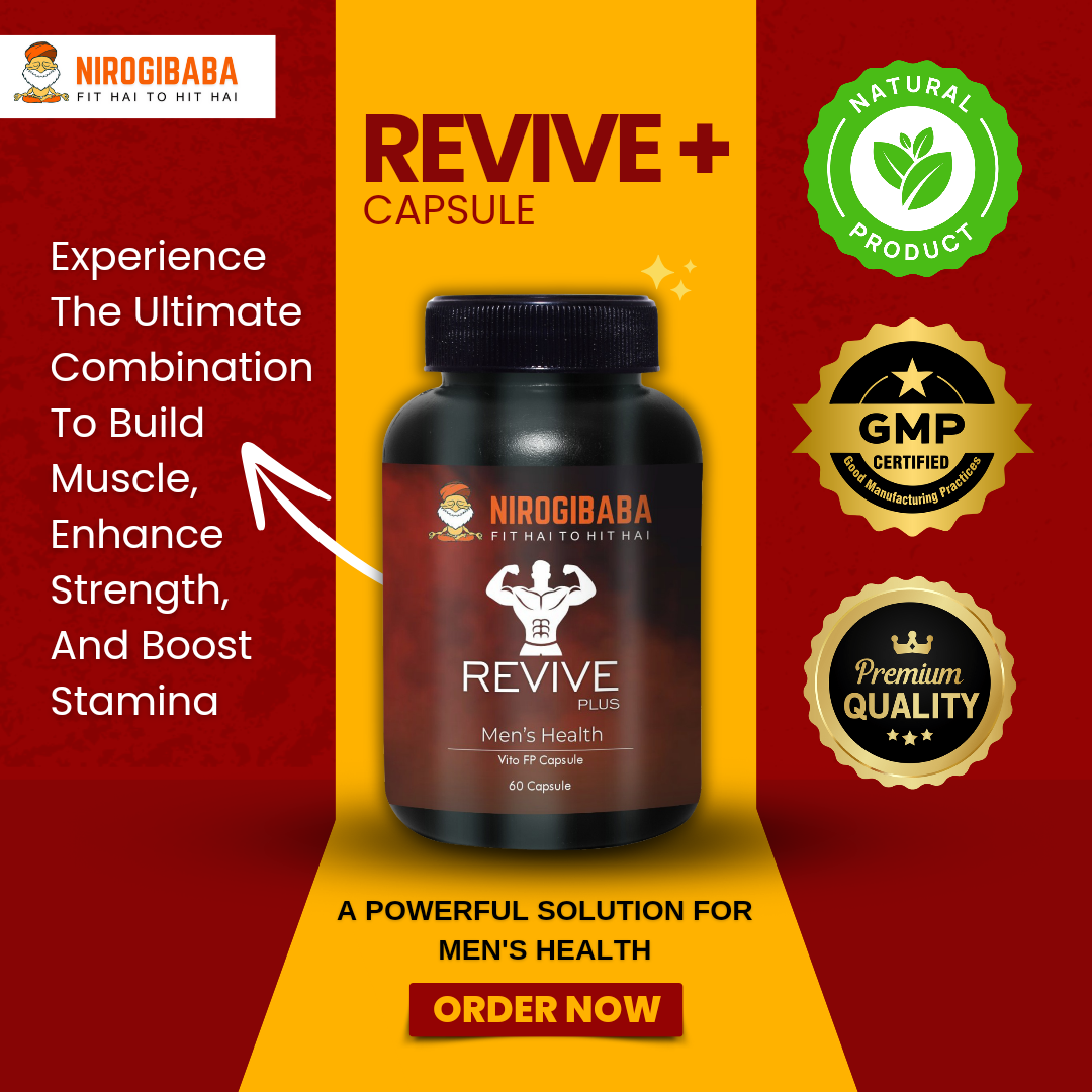 Nirogibaba Revive Plus Capsule for Men Stamina, Strength, Vigour, virility.